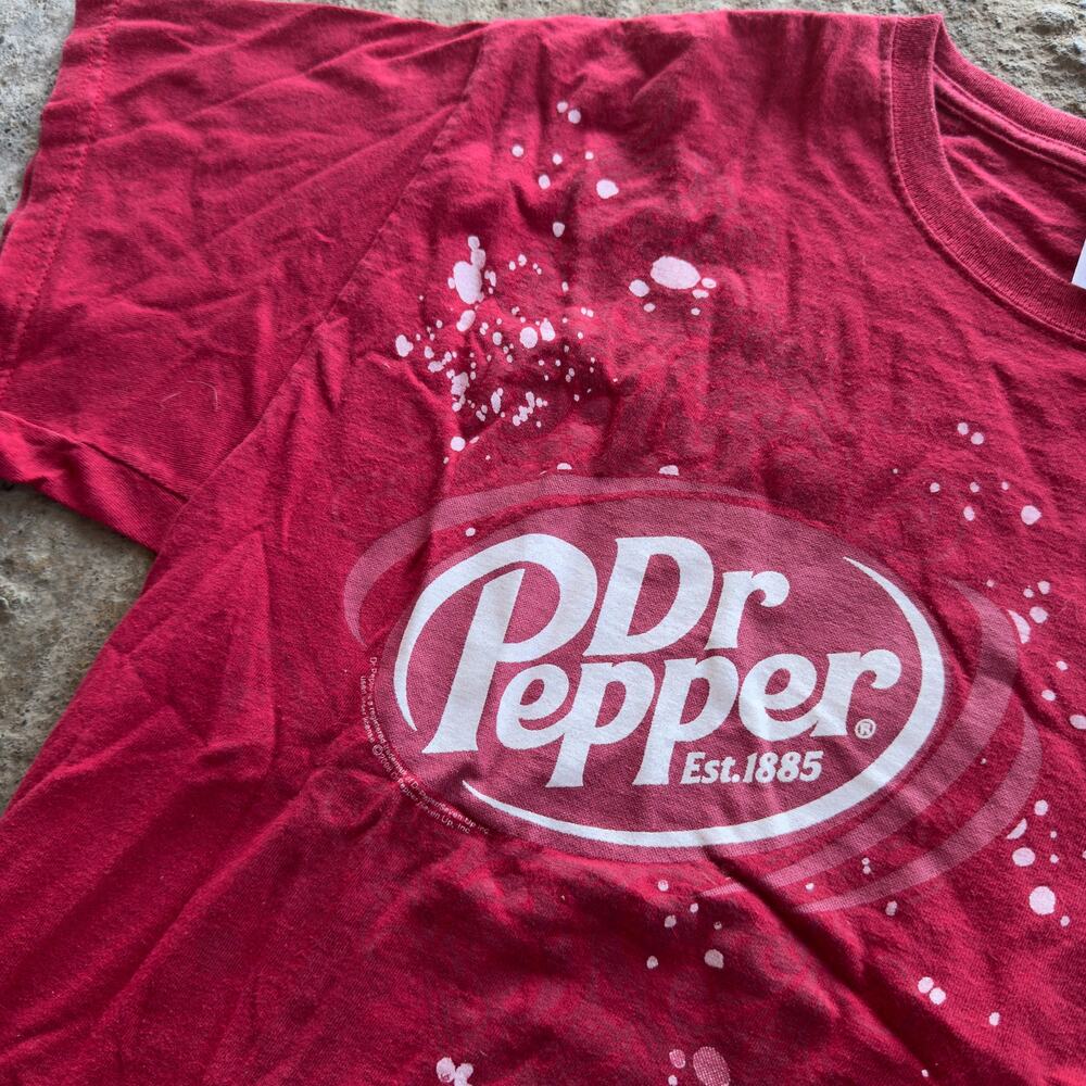 Vintage Dr. Pepper Soda Pop Graphic Tee Shirt Large 00s Red Delta Medium Weight